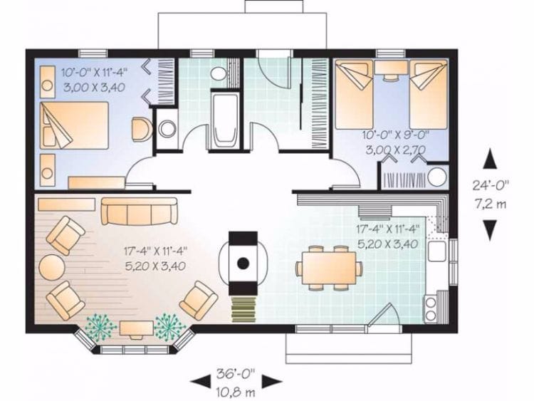2 bedroom tiny houses floor plans 5