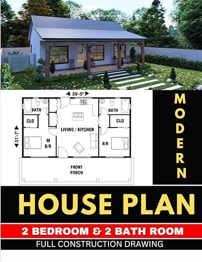 2 bedroom tiny houses floor plans 4