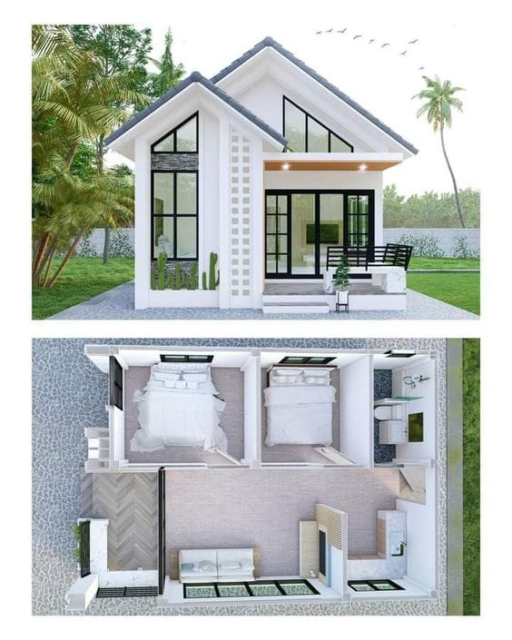 2 bedroom tiny houses floor plans 5