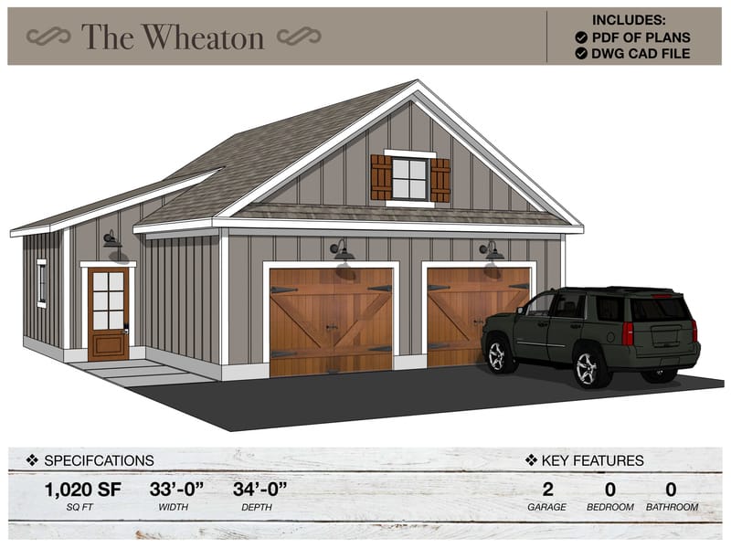 2 car garage plans free 5