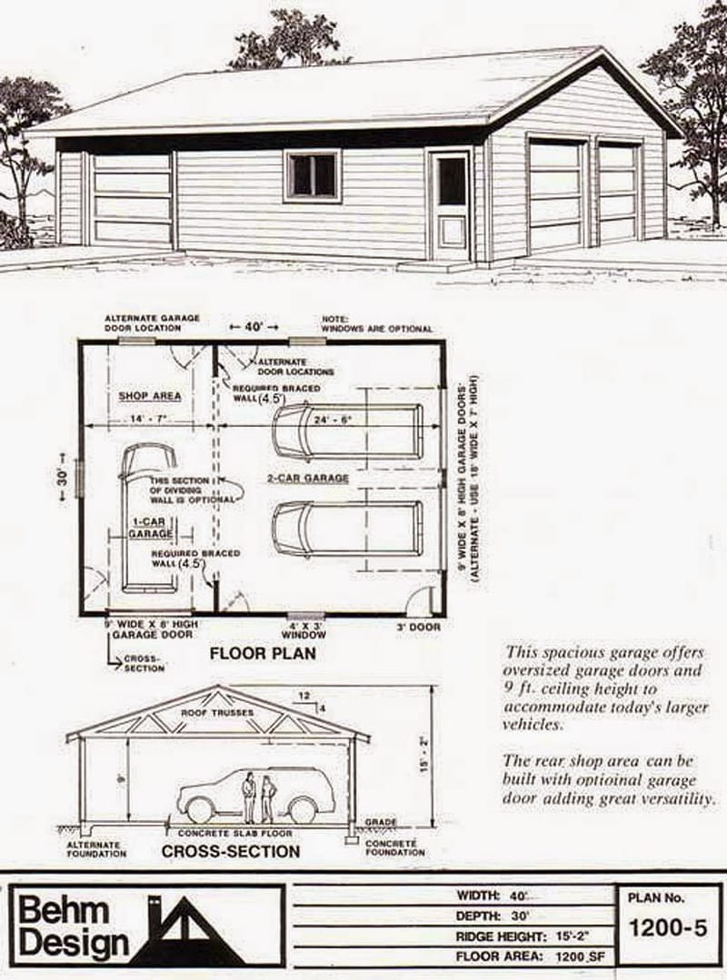 2 car garage plans free 3