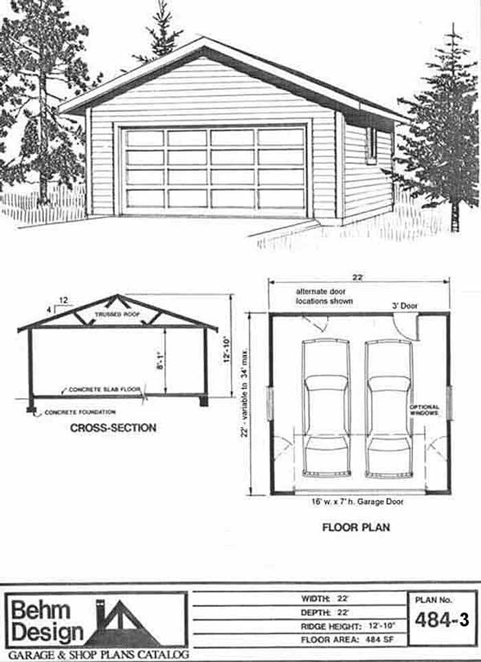 2 car garage plans free 2
