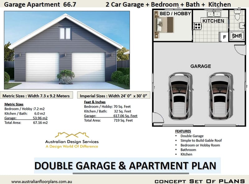 2 car garage with apartment plans 3