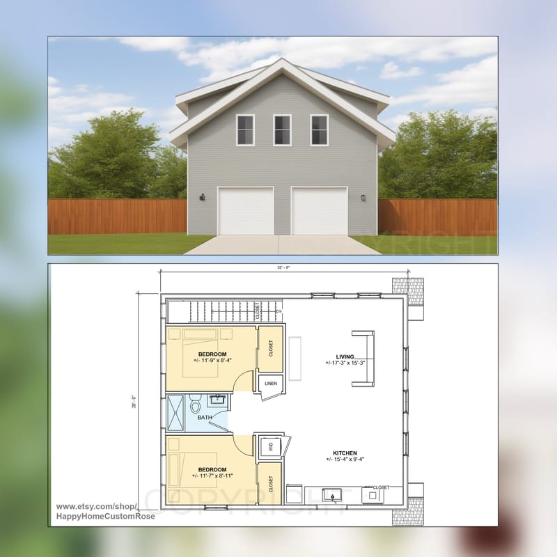 2 car garage with apartment plans 2