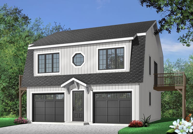 2-car garage with living space above plans 5