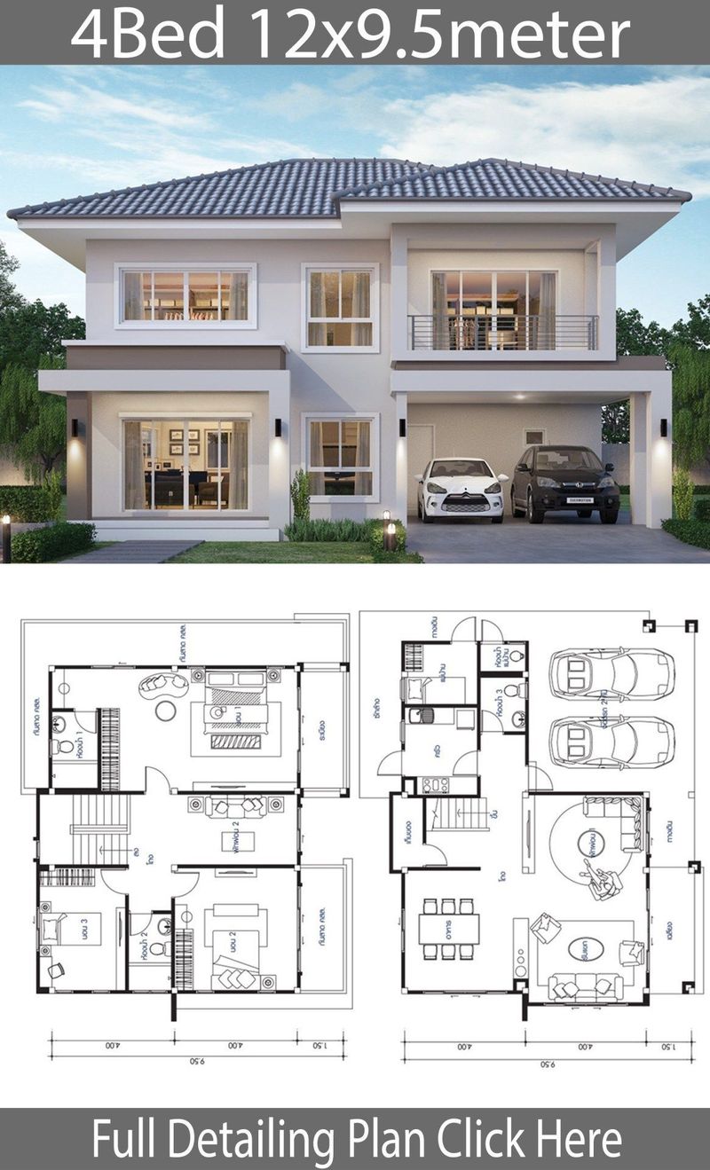2 storey 4 bedroom house design 2