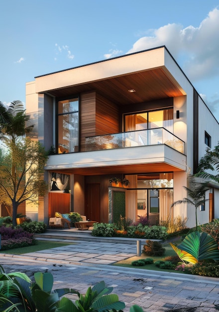 2 storey house designs with balcony 2