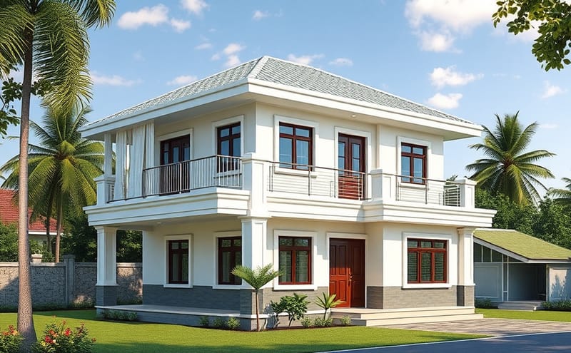 2 storey house designs with balcony 3
