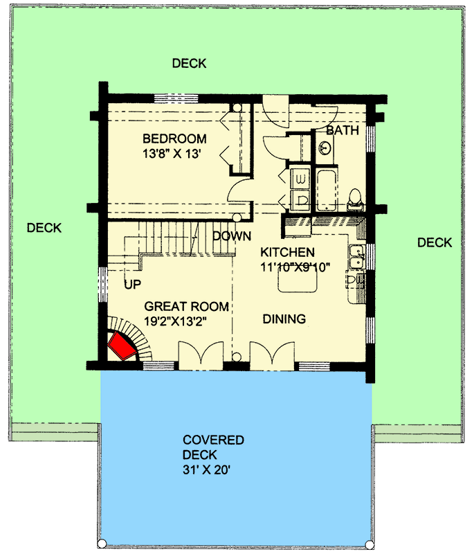 2 story cabin floor plans 3
