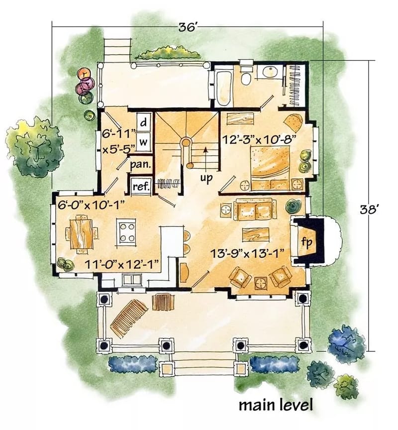 2 story cabin floor plans 4