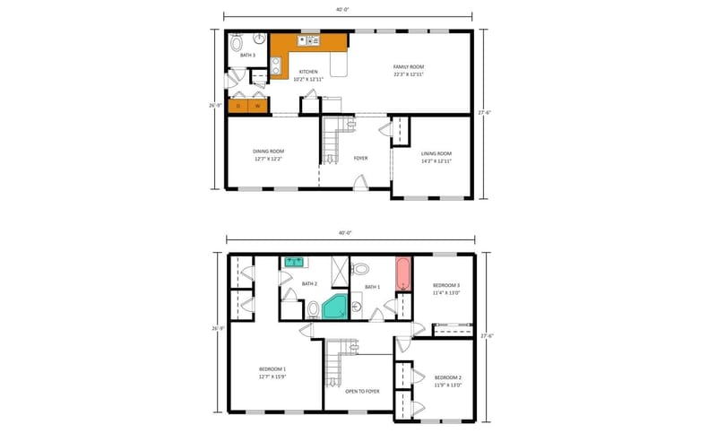2 story cabin floor plans 5