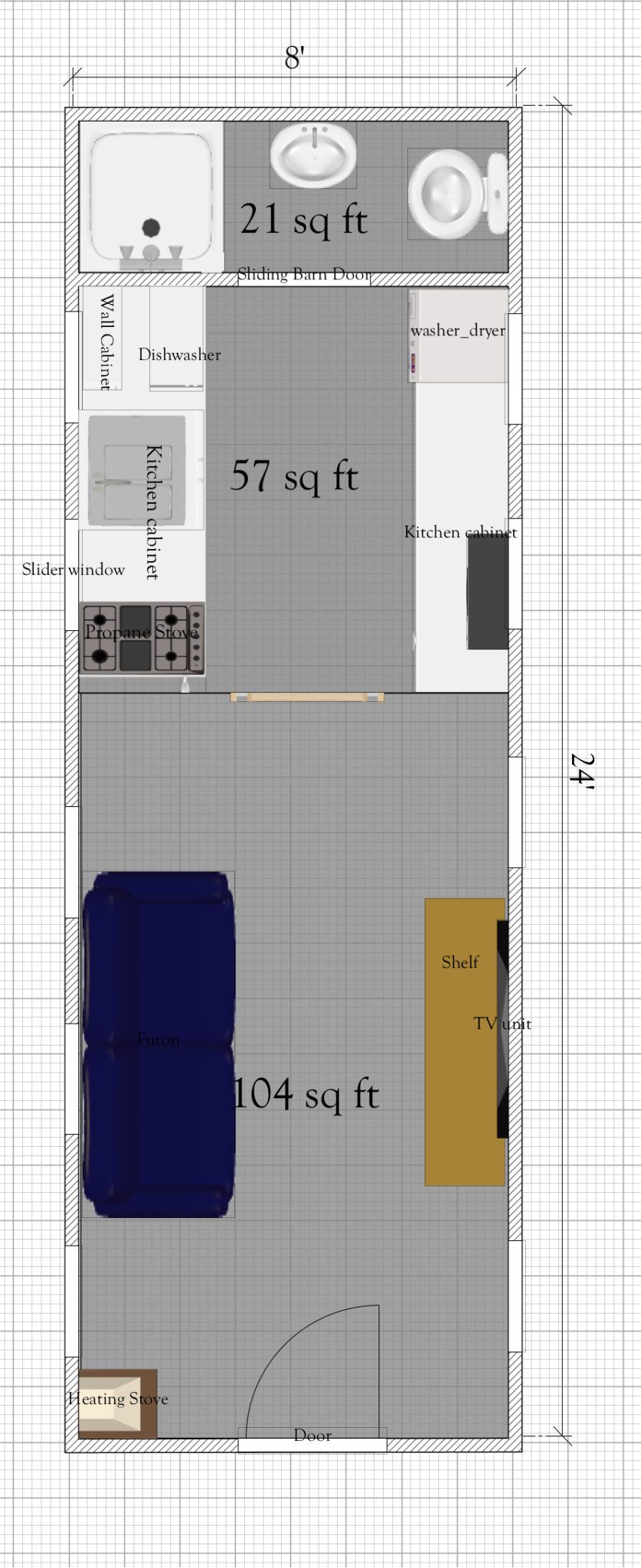 200 sq ft tiny house floor plan 5