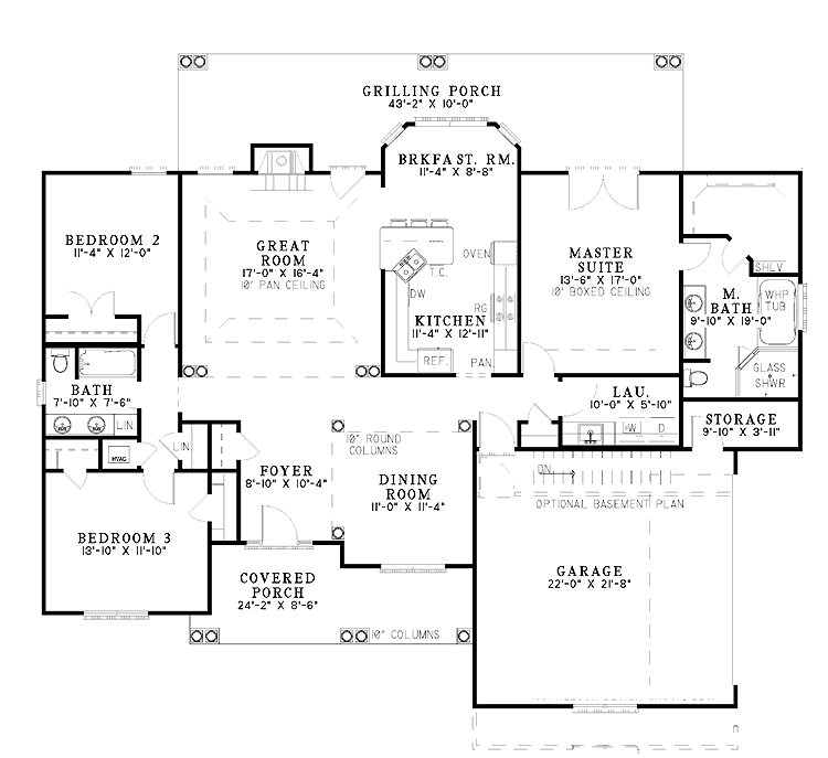 2000 sq ft one story house plans 3