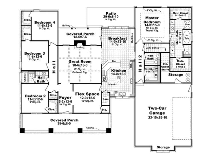 2000 sq ft one story house plans 2