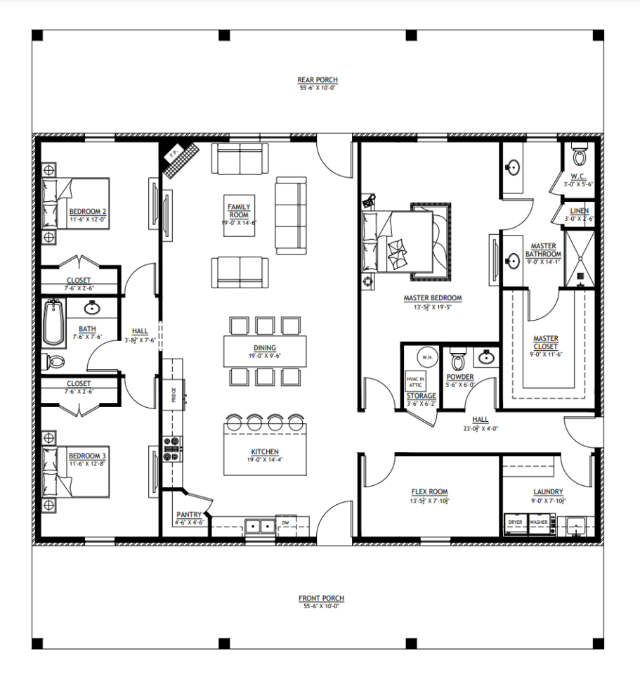 2000 square foot barndominium floor plans 5