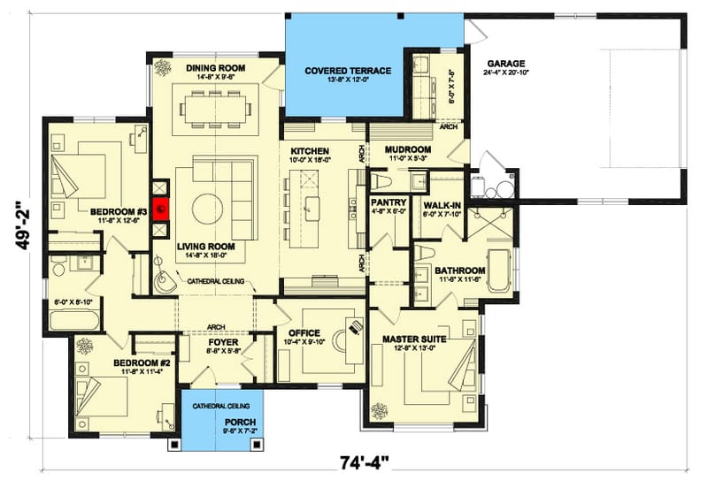 2000 square foot ranch house plans 3