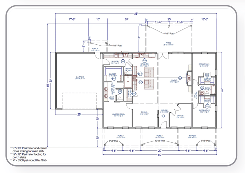 2500 sq ft barndominium floor plans 1