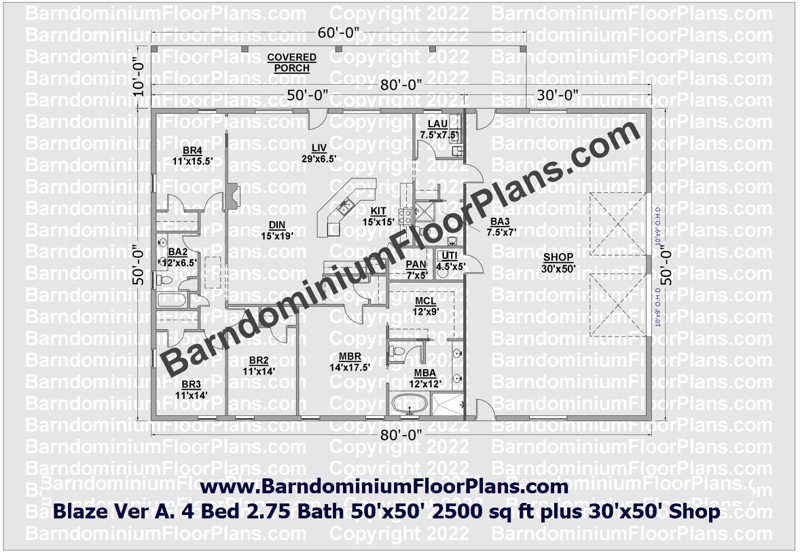 2500 sq ft barndominium floor plans 5