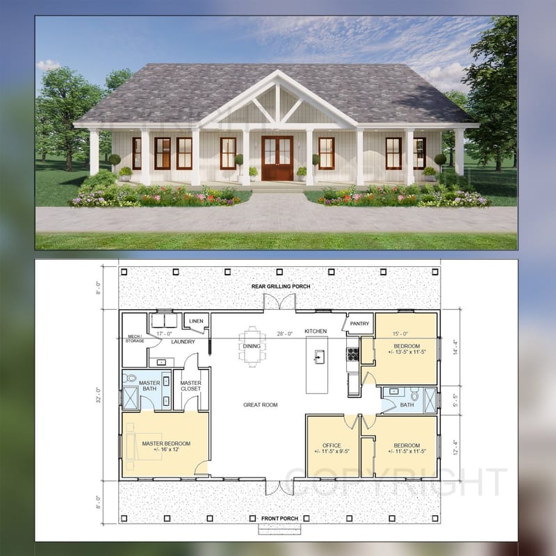 3 bed 2 bath home plans 5