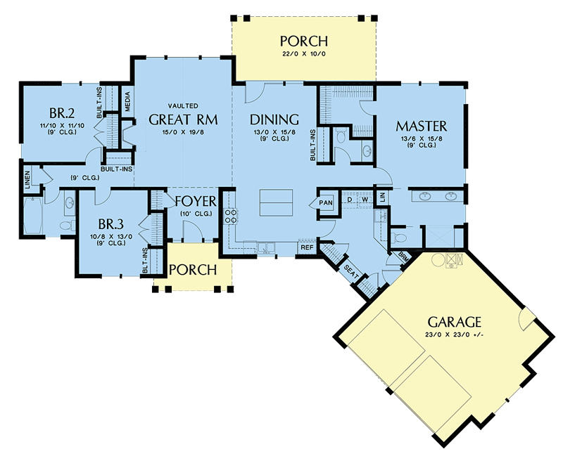 3 bed 3 bath floor plans 3