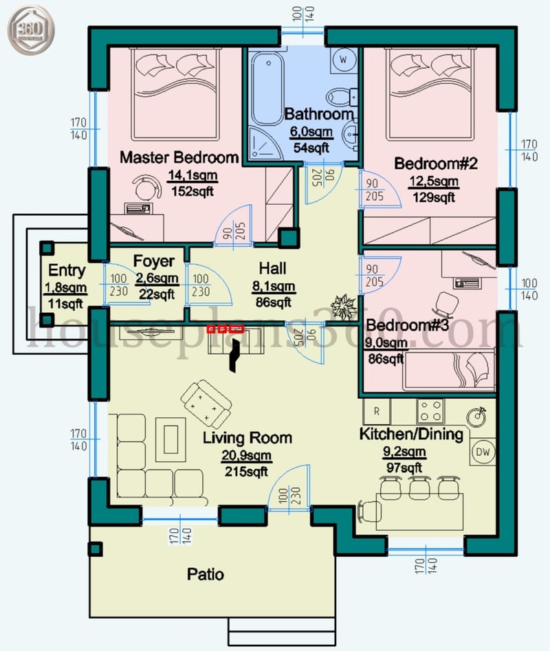 3 bed 3 bath floor plans 4