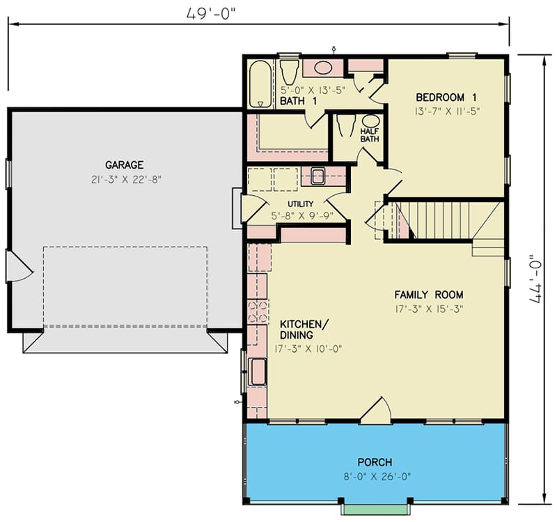 3 bed cottage floor plans 3
