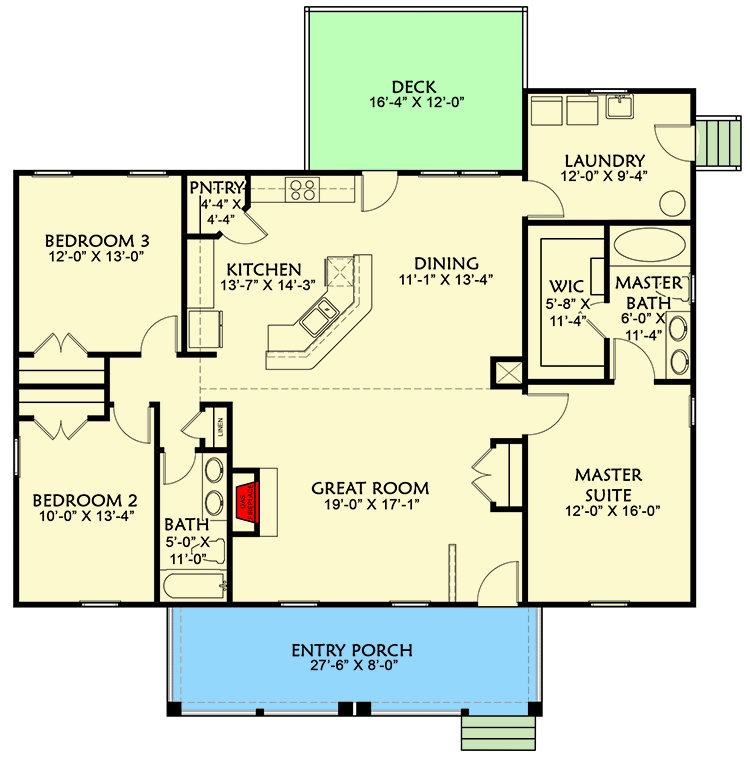 3 bed cottage floor plans 1