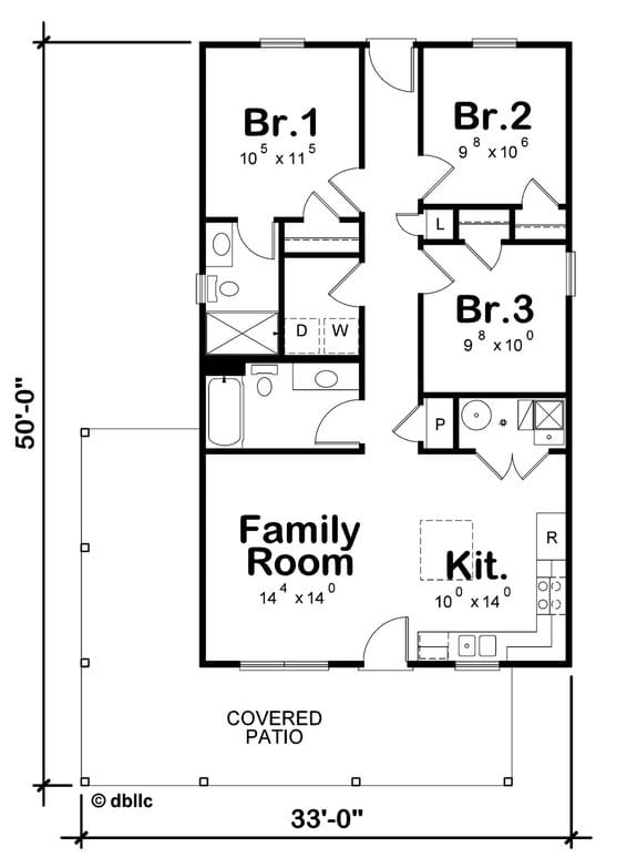 3 bedroom 2 bath small house plans 2
