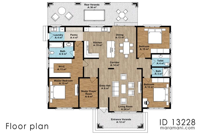 3 bedroom 2 bathroom house plans 1