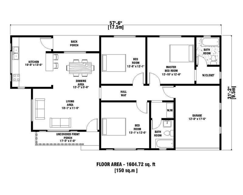 3 bedroom 2 bathroom house plans 2