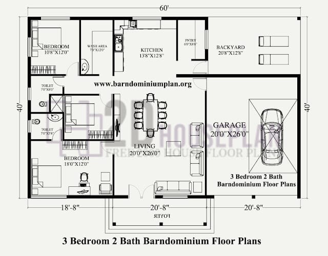 3 bedroom 2 bathroom house plans 4