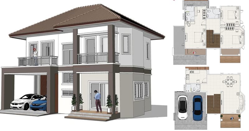 3 bedroom 2 story house designs 4