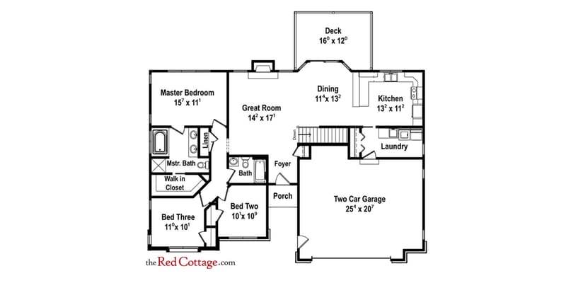 3 bedroom cottage floor plans 4