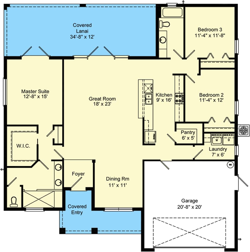 3 bedroom cottage floor plans 4
