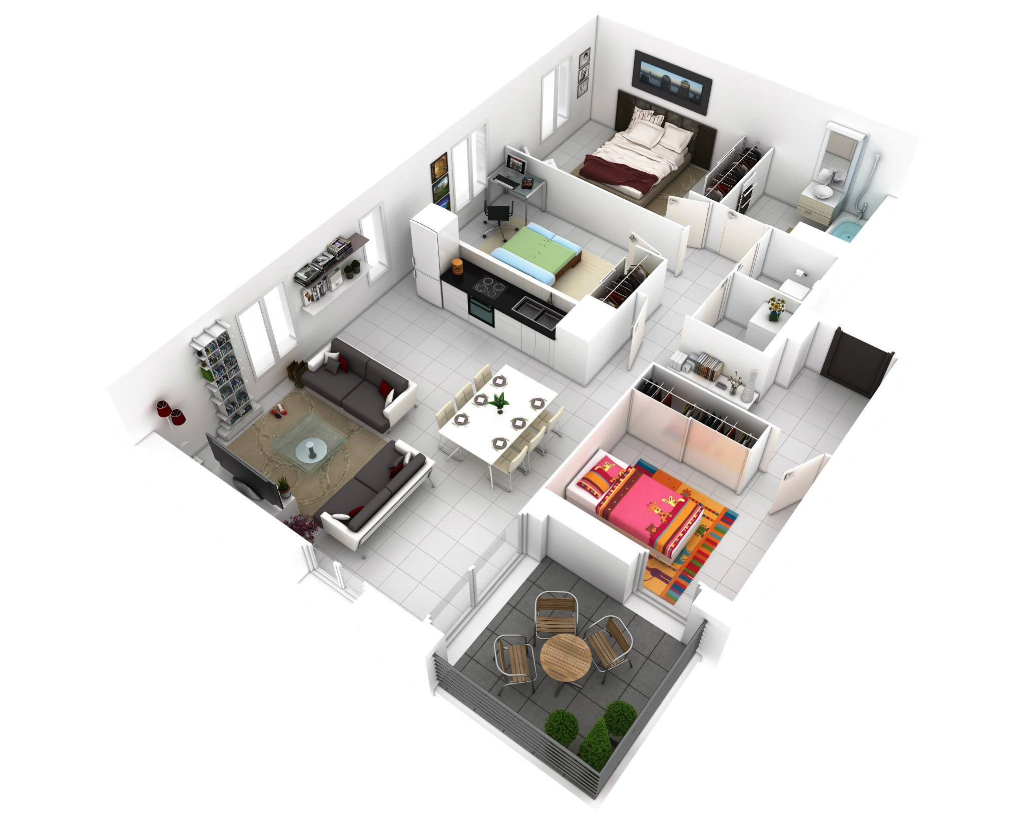 3 bedroom house floor plan 2