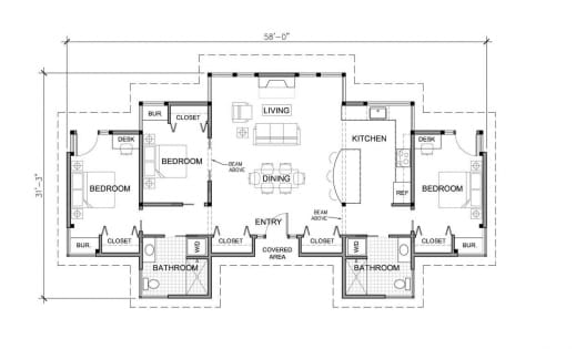 3 bedroom house plans single story 5