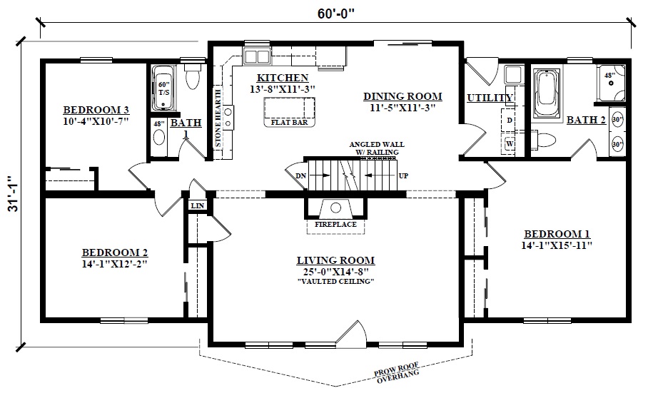 3 bedroom log cabin floor plans 4