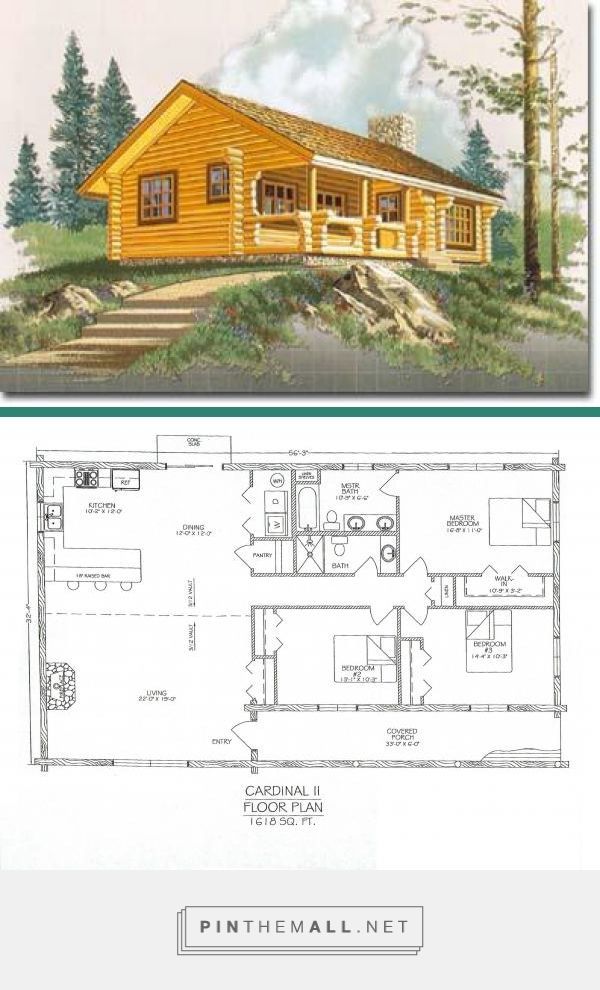 3 bedroom log cabin floor plans 5