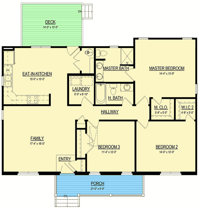 3 bedroom ranch floor plans 3