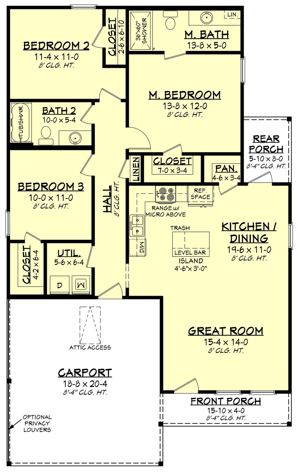 3 bedroom ranch house plan 3