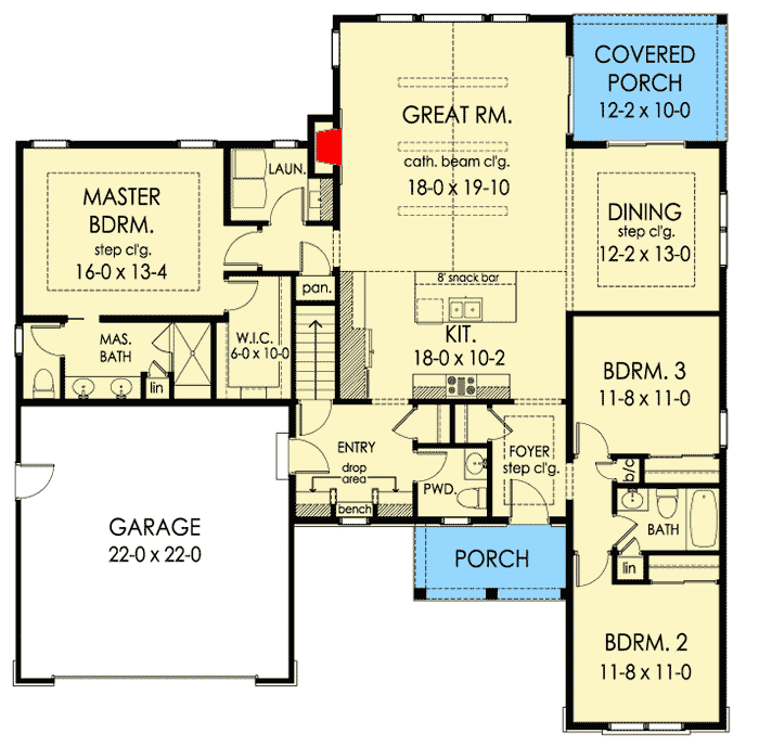 3 bedroom ranch house plan 3