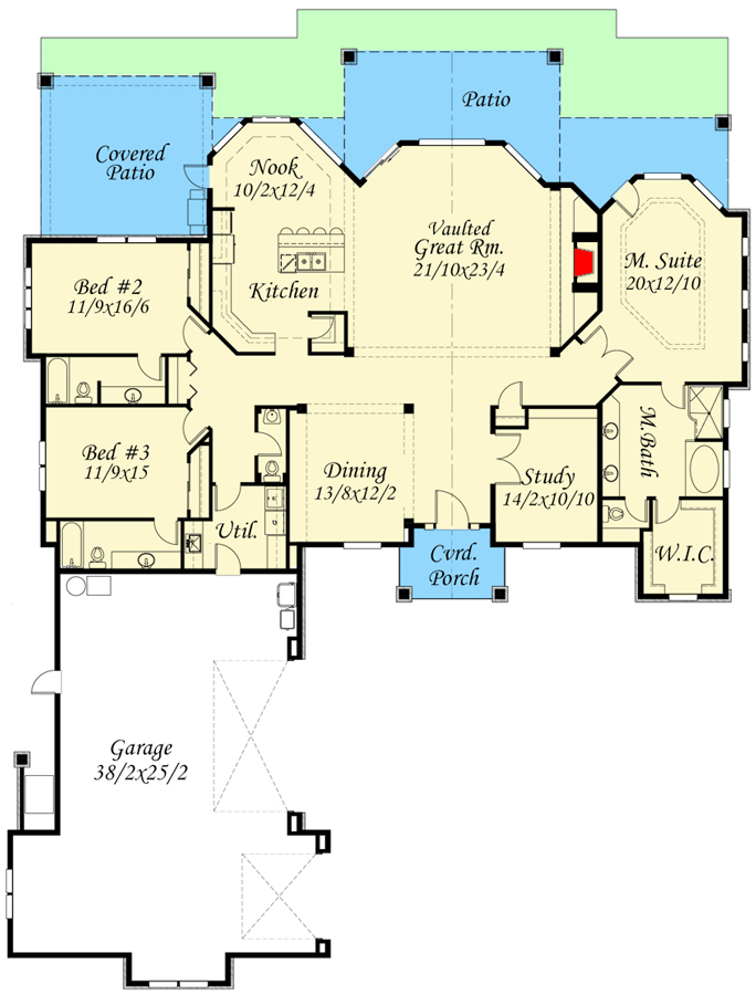 3000 sq ft single story house plans 5
