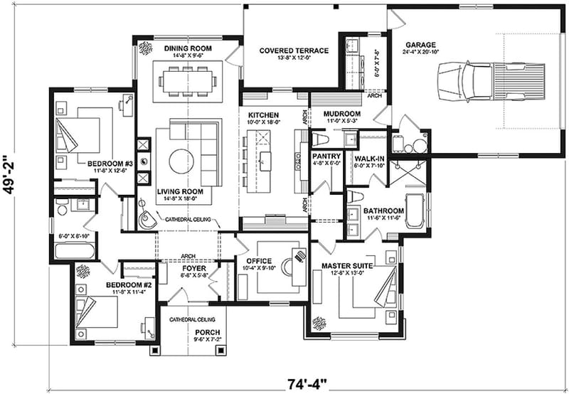 4 bed 2.5 bath house plans 2