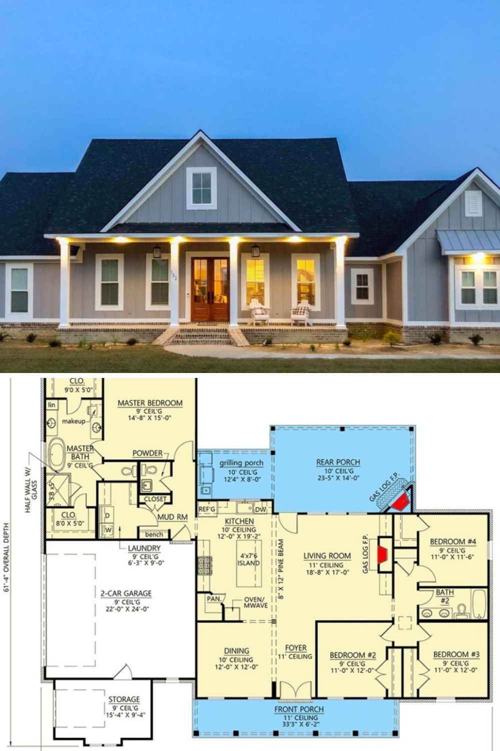 4 bedroom 1 story floor plans 4