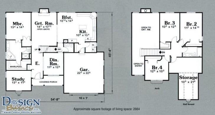 4 bedroom 2 floor house plans 3