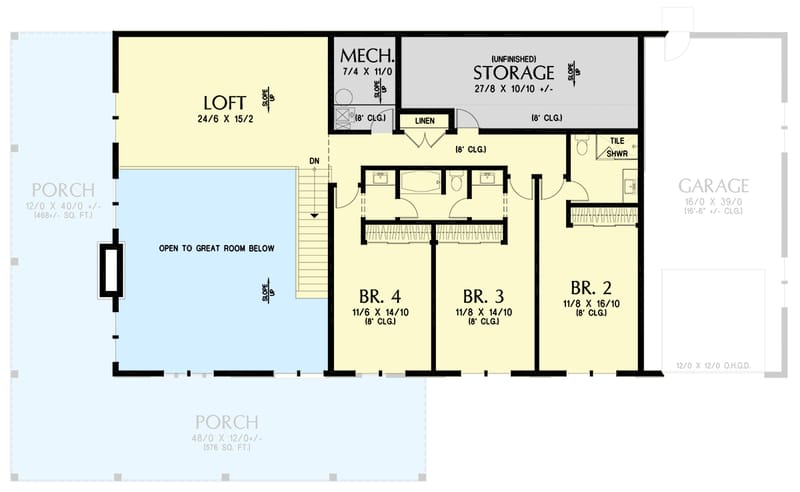 4 bedroom 2 story barndominium floor plans 3