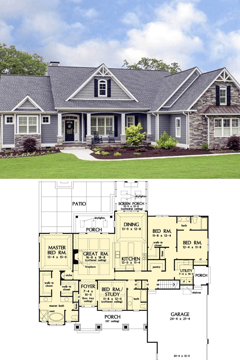 4 bedroom craftsman floor plans 3
