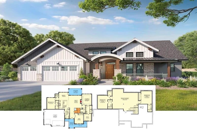 4 bedroom craftsman floor plans 3