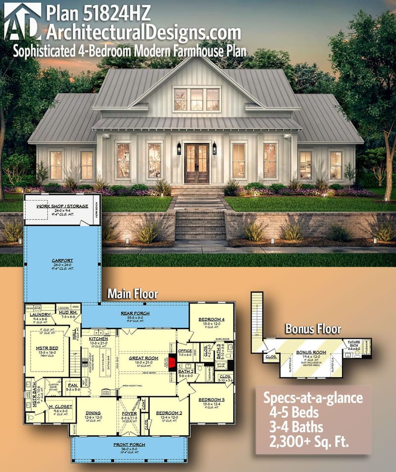 4 bedroom modern farmhouse plans 5