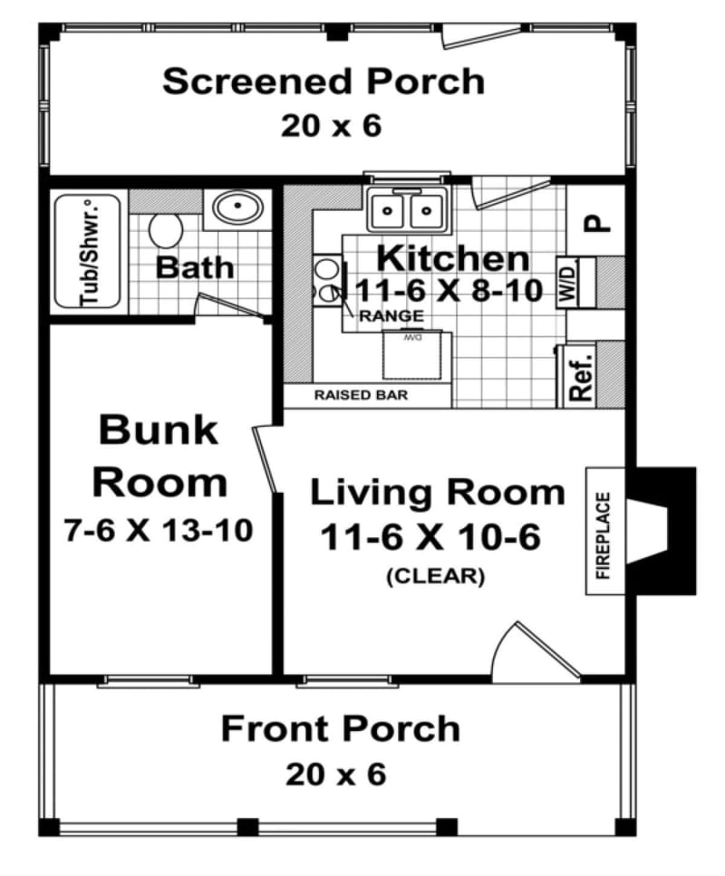 400 sq ft house plans 1 bedroom 1